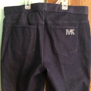 Michael Kors Women dark denim jeggings with bling